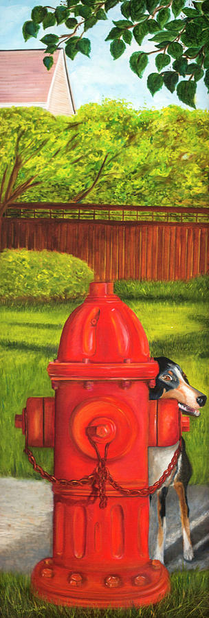 Dog Photograph - Fire Hydrant Dog by Iris Richardson