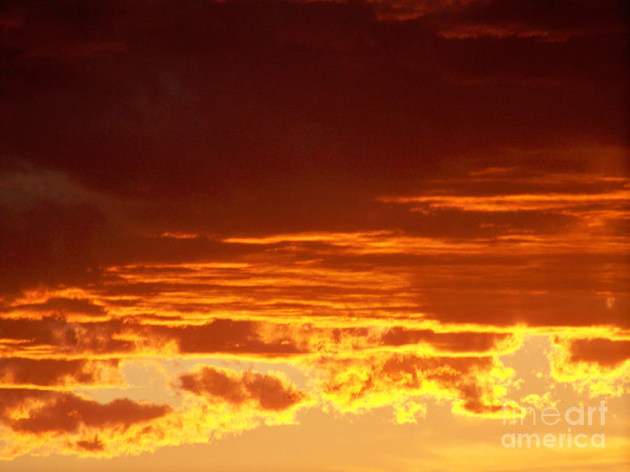 Fire in the Sky 3 Greeting Card by Brian  Commerford