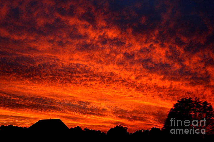 Fire In The Sky Photograph by Clayton Bruster