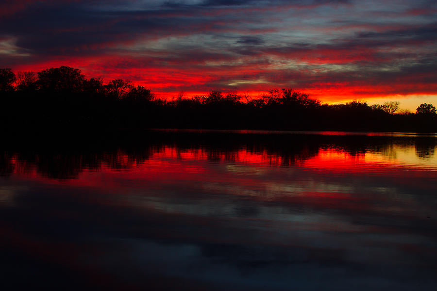 Fire in the sky Photograph by James Smullins