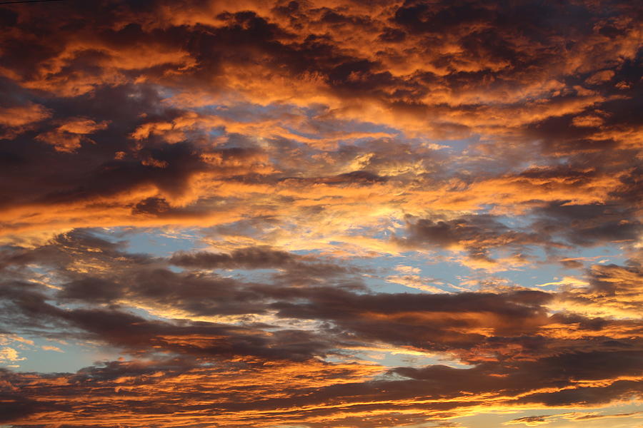 Clouds Photograph - Fire in the Sky by Weathered Wood