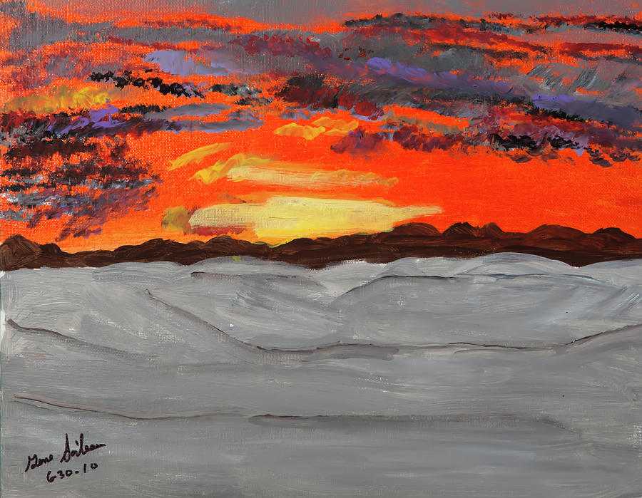 Mountain Painting - Fire in the Sky by Swabby Soileau