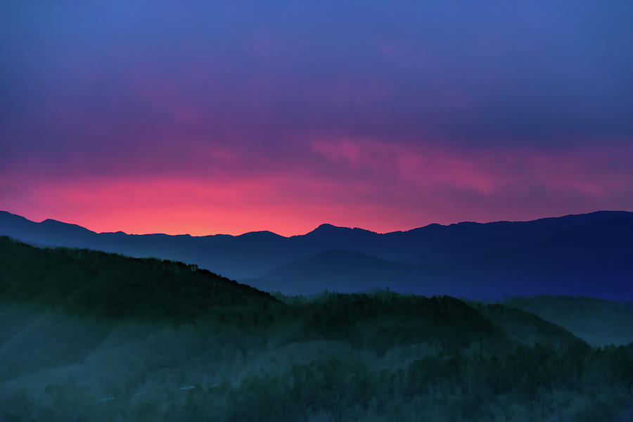 Mountain Photograph - Fire in the Sky by Tim Childers