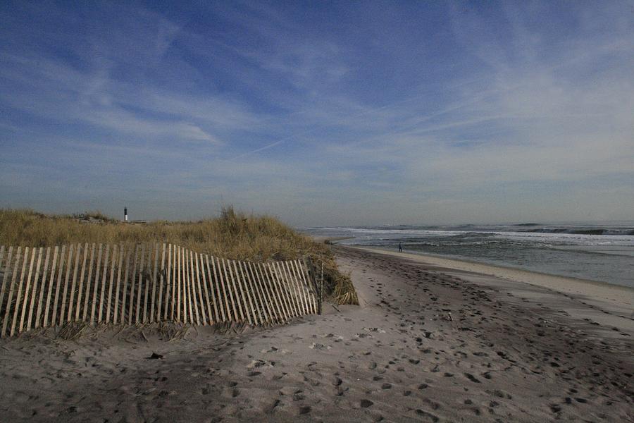 Fire Island Dune Fence Photograph by Christopher J Kirby