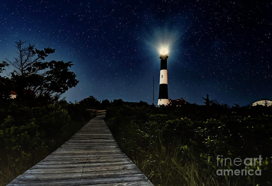 Fire Island Lighthouse at Night Photograph by Alissa Beth Photography