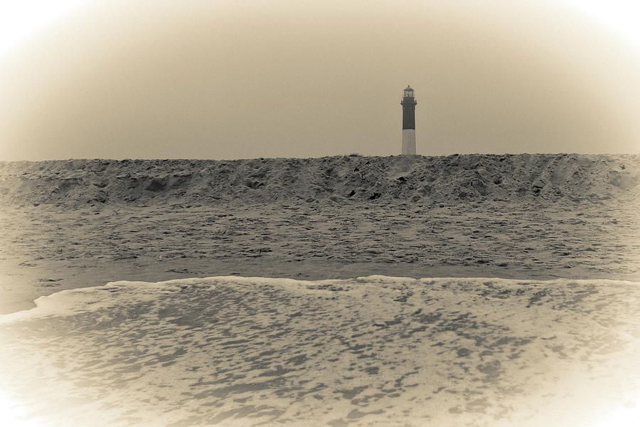 Summer Photograph - Fire Island Lighthouse from the Sea by Dave Hahn