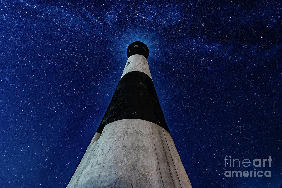 Fire Island Long Island Lighthouse Milkyway at Night Photograph by Alissa Beth Photography