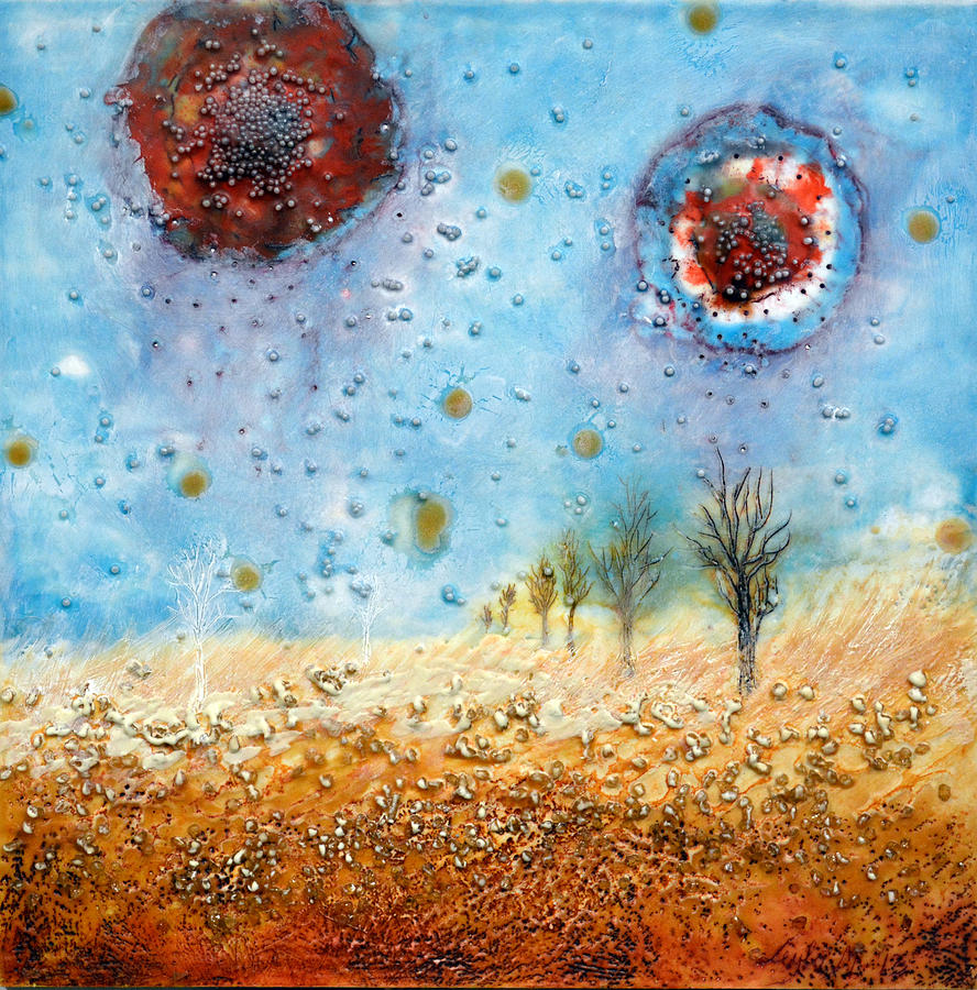 Fire Land #2 Painting by Leyla Munteanu