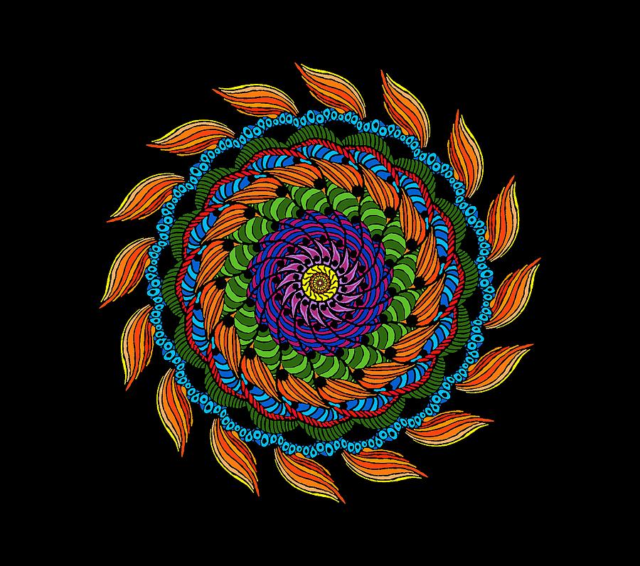 Fire Mandala Digital Art by Becky Herrera
