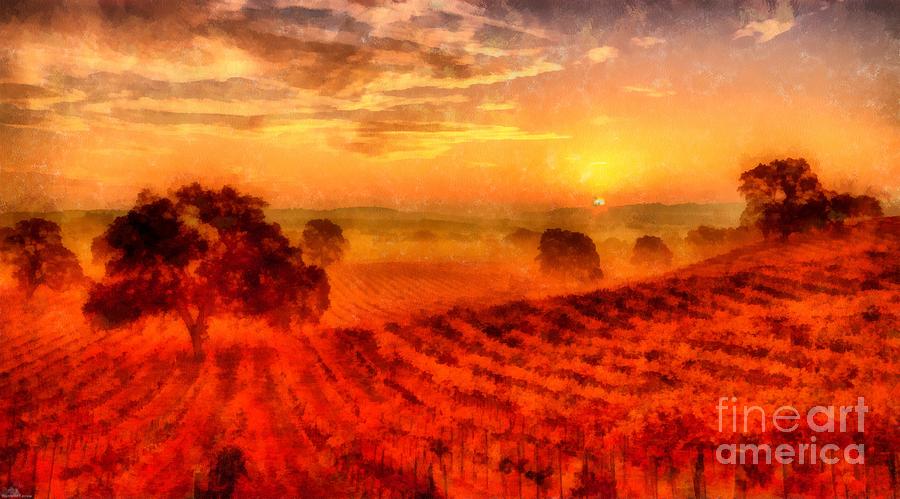 Wine Photograph - Fire of a New Day by Edward Fielding