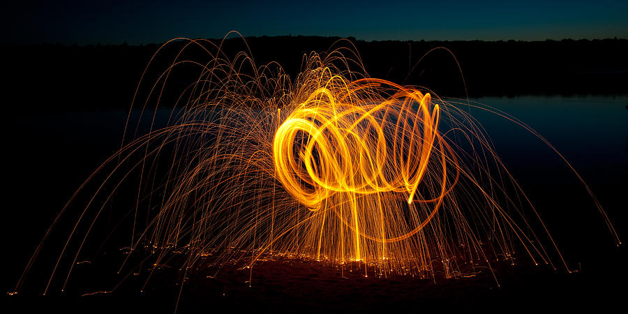 Fire on the Lake - Nicks Lake Photograph by David Patterson