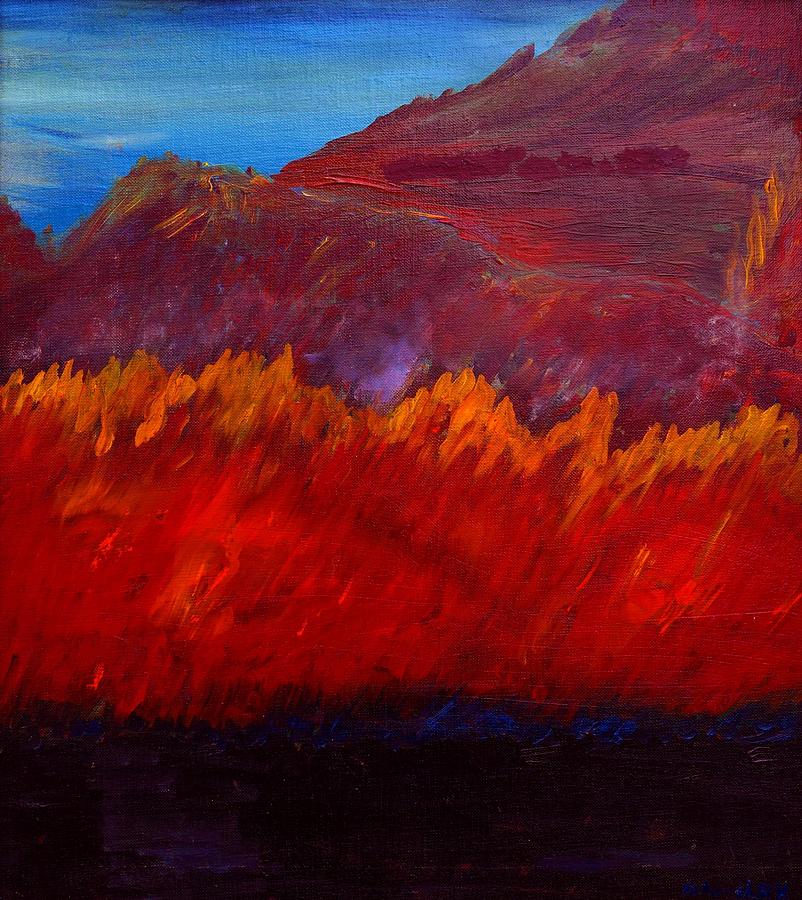 Fire on the Mountain Painting by Deborah D Russo Pixels