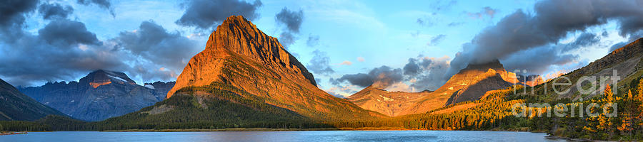 Fire On The Swiftcurrent Peaks Photograph by Adam Jewell
