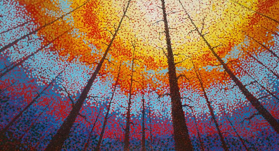 Landscape Painting - Fire Over Montana 2017 by Kevin Heaney Landscape Painting - Fire Over Montana 2017 by Kevin Heaney