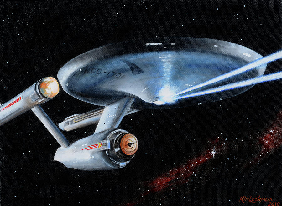 Star Trek Painting - Fire Phasers by Kim Lockman