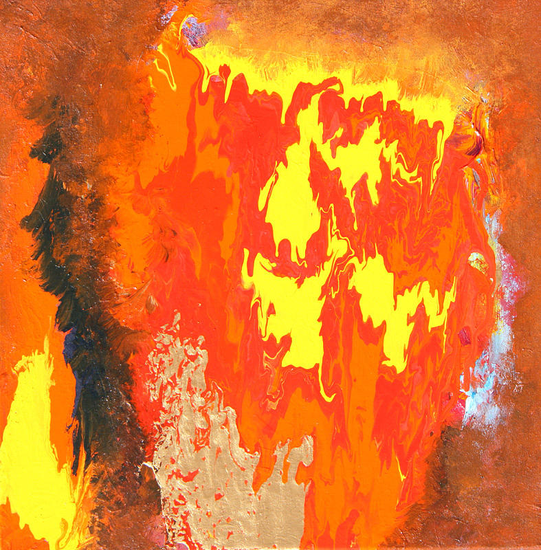 Abstract Painting - Fire by Ralph White