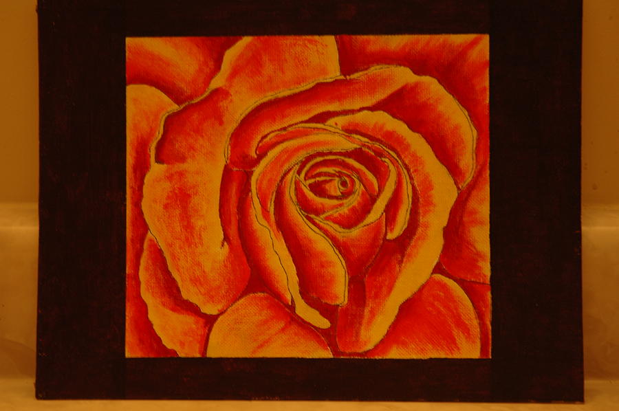 Fire Rose Painting by Mikey Milliken - Pixels