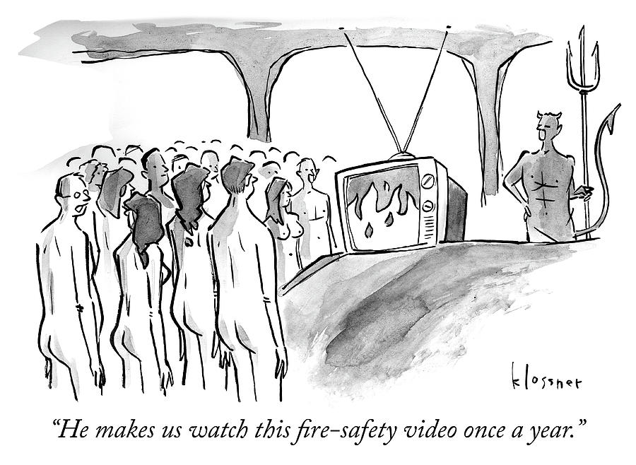 Fire Safety Video Drawing by John Klossner