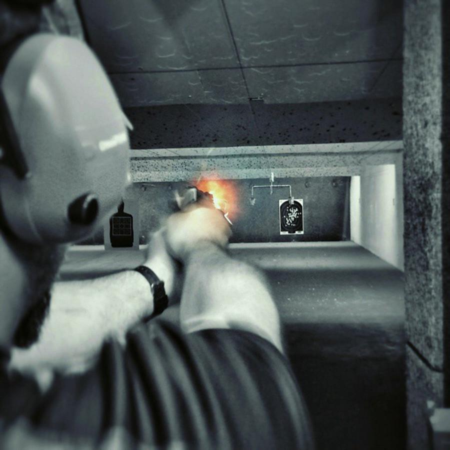 Grit Photograph - #fire #shootingrange #recoil #therapy by Charles DesLauriers
