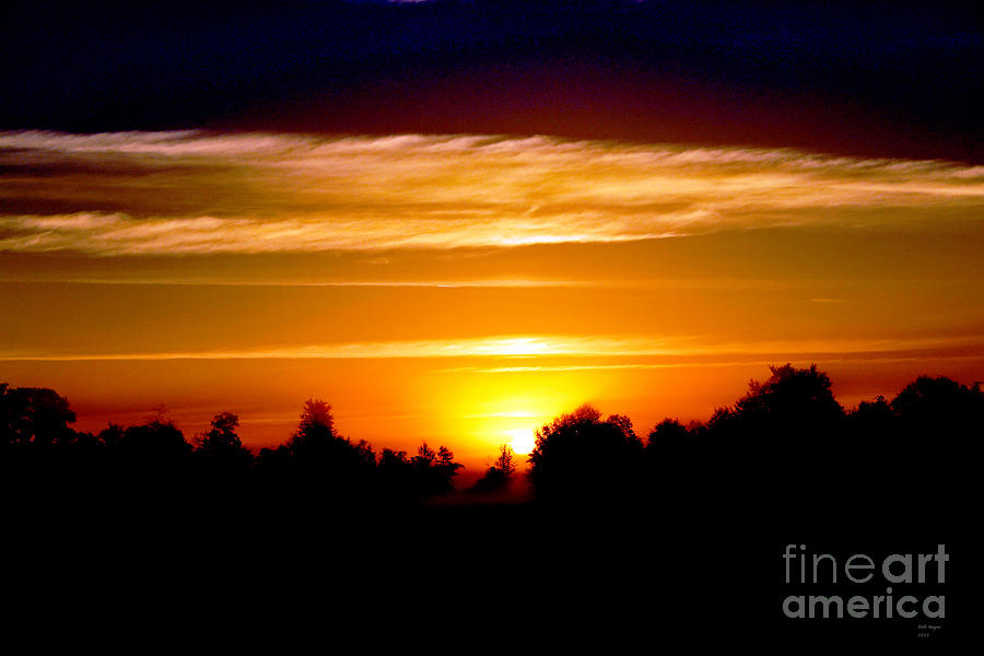 Nature Photograph - Fire Sky Sunrise by DB Hayes