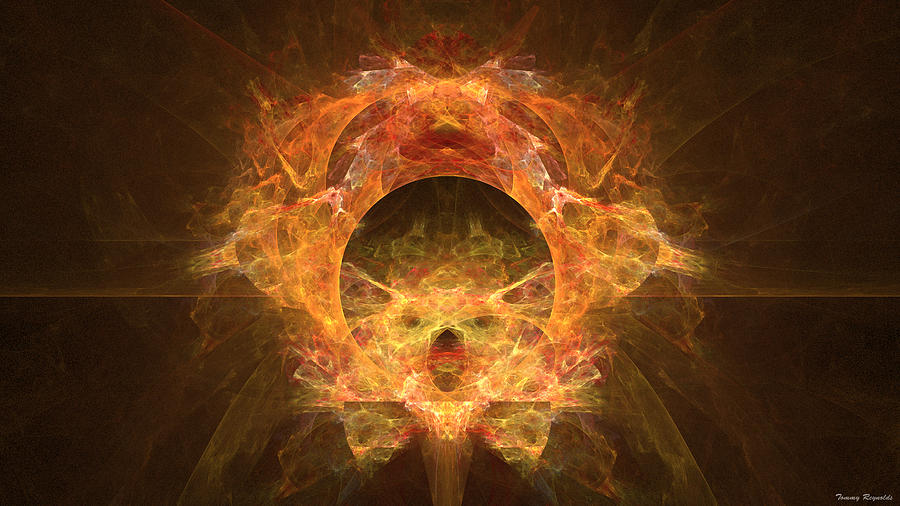 Fire Sphere Digital Art by Tommy Reynolds - Fine Art America