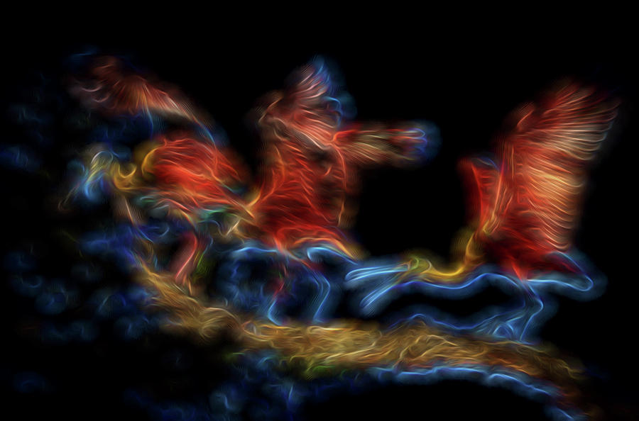 Fire Spirits 2 Digital Art by William Horden