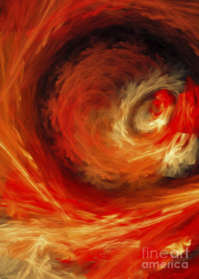 Fire Storm Abstract Digital Art by Andee Design