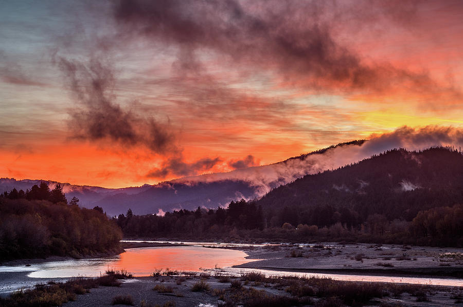 Fire Sunrise over Eel Photograph by Greg Nyquist