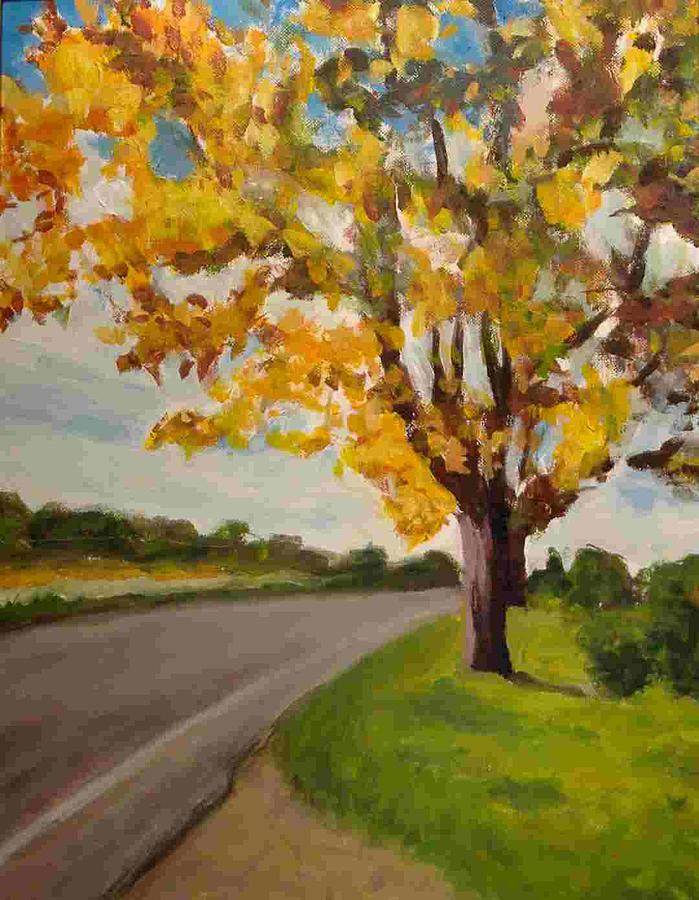 Fall Painting - Fire Tree by David Truesdell