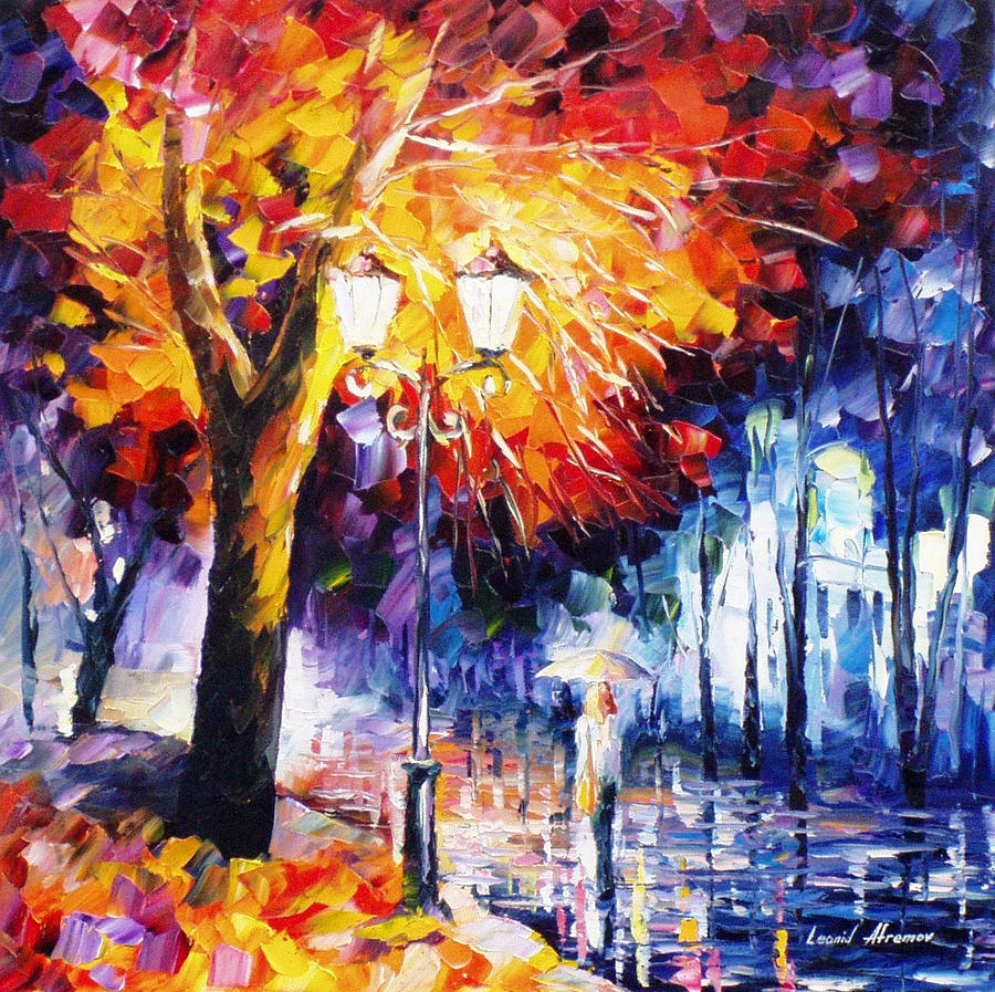 Fire Tree - PALETTE KNIFE Oil Painting On Canvas By Leonid Afremov ...