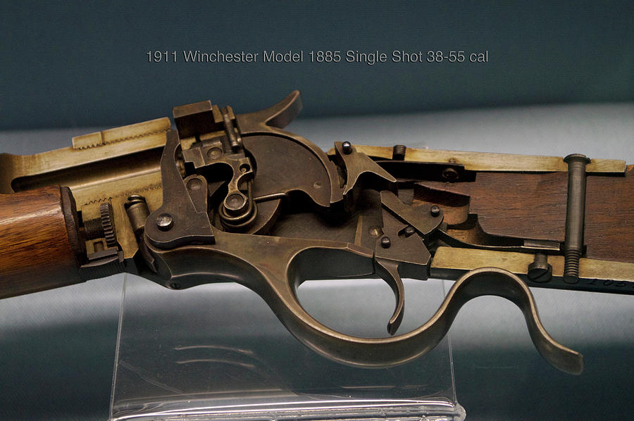 Spring Photograph - FireArms Cut Away View 1911 Winchester Model 1885 Single Shot 38 55 by Thomas Woolworth