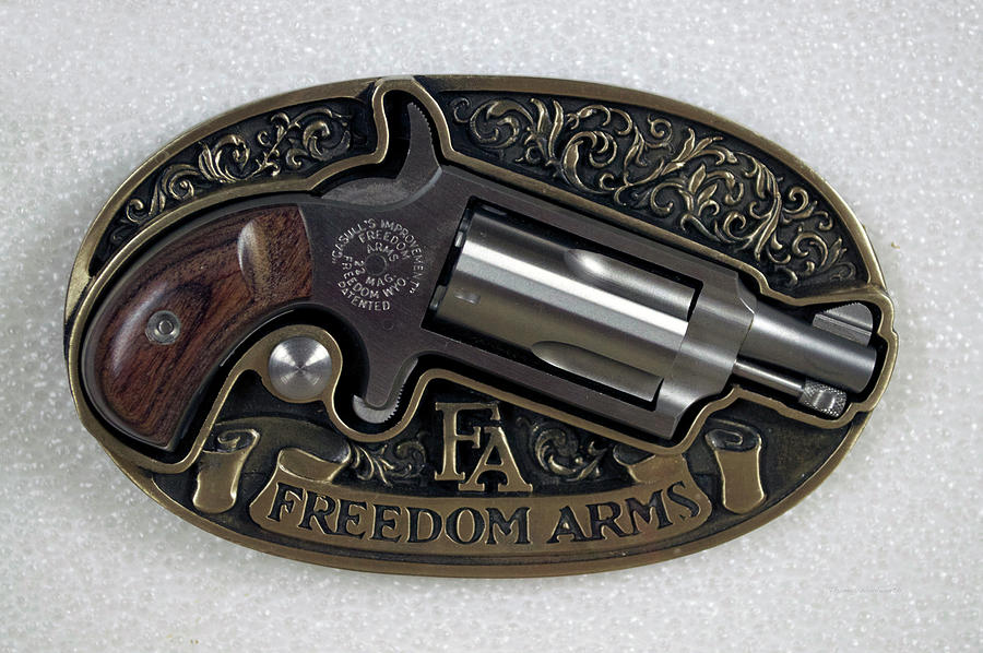 FireArms Freedom Arms 22 Mag Belt Buckle Revolver Photograph by Thomas Woolworth