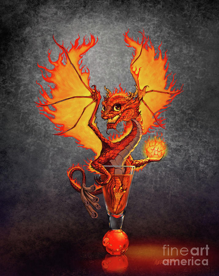 Dragon Digital Art - Fireball Dragon by Stanley Morrison