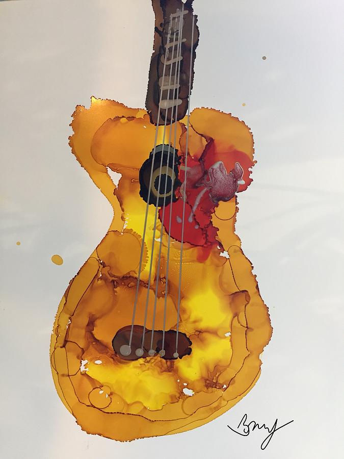 Gibson Firebird Painting by Bonny Butler