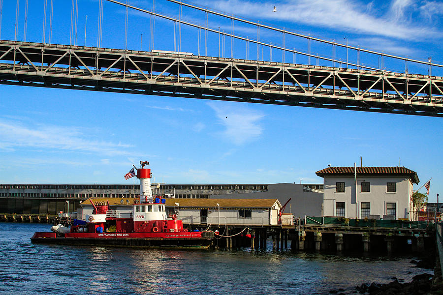 Fireboat and SFFD Station 35 Photograph by Bonnie Follett