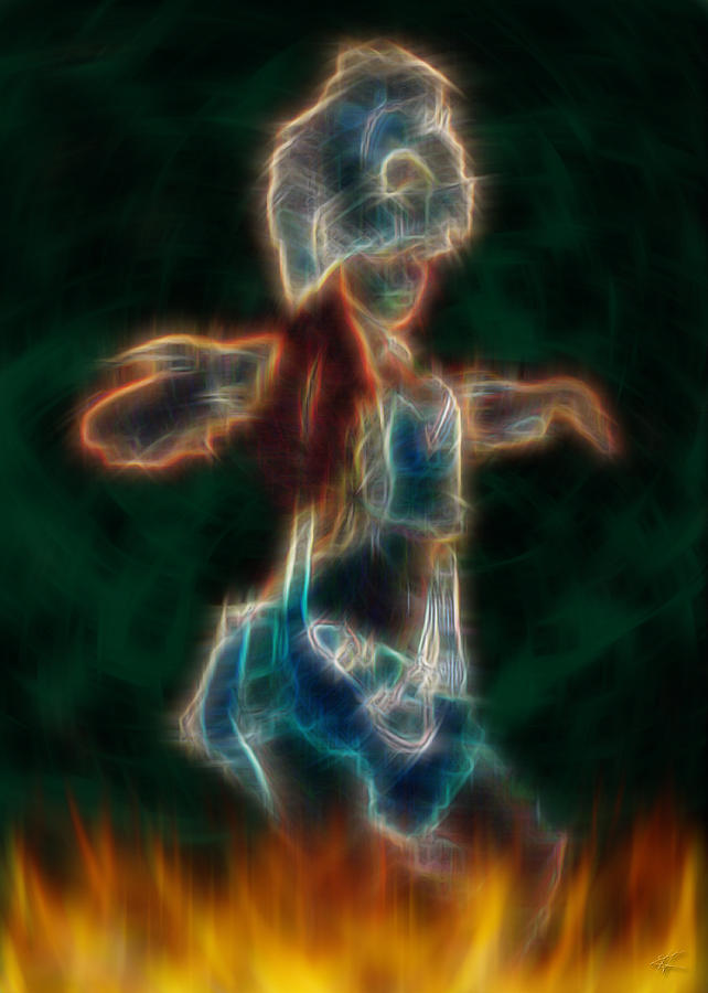 Firedancer Digital Art by Kenneth Armand Johnson