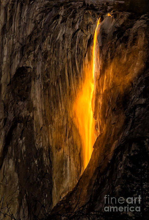 Firefall, Yosemite Photograph by Paul Gillham