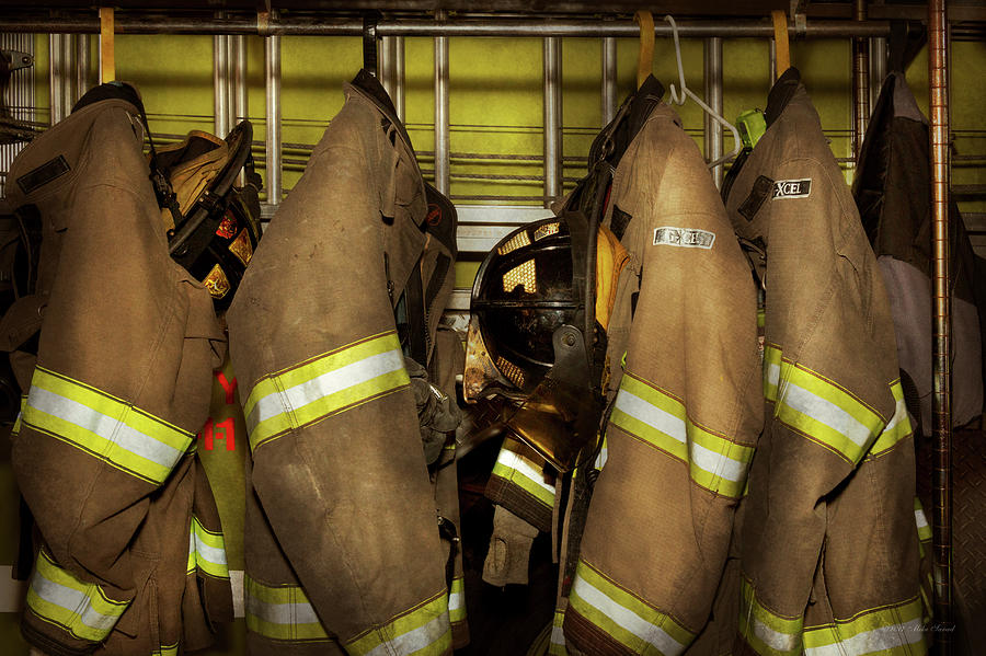Firefighter - Bunker Gear Photograph by Mike Savad
