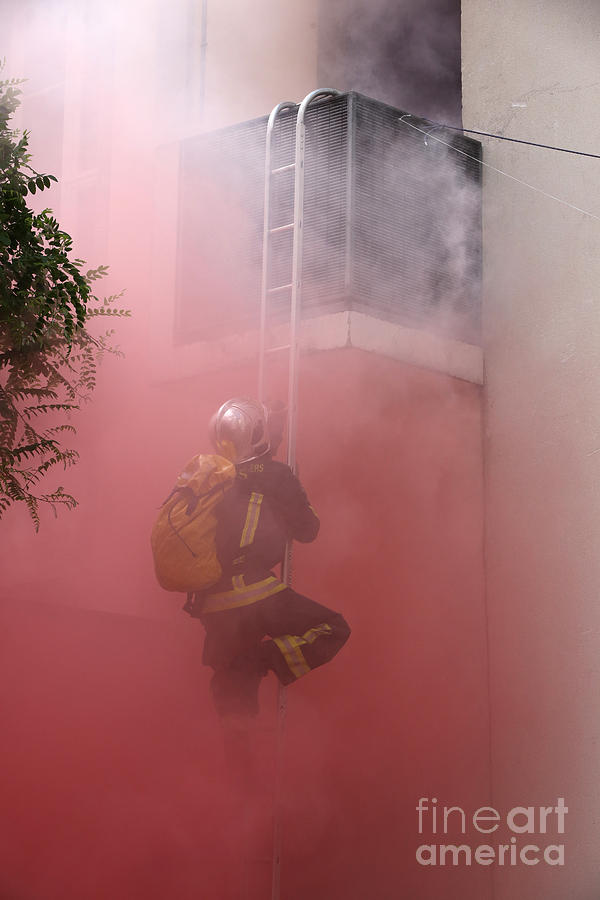 Firefighter Training Exercise Photograph by Godong