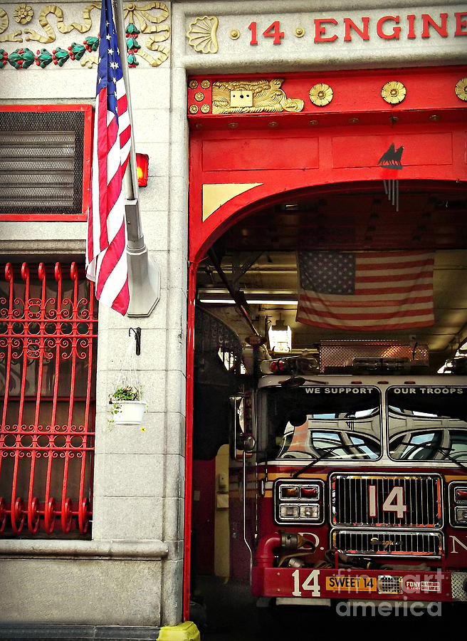 Firefighters of New York - Engine Sweet 14 Photograph by Miriam Danar