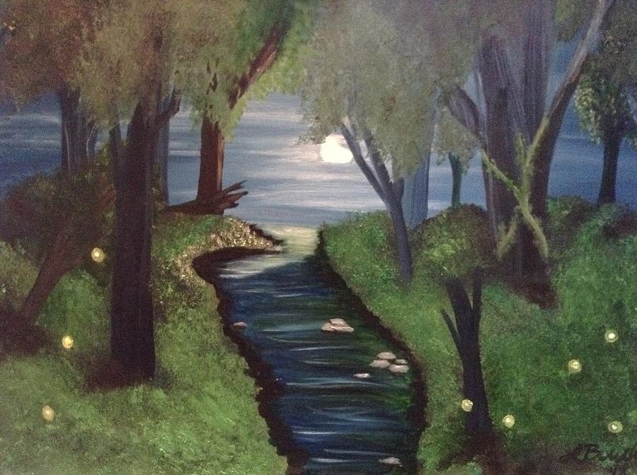 Fireflies Painting by Lisa Bowden - Fine Art America