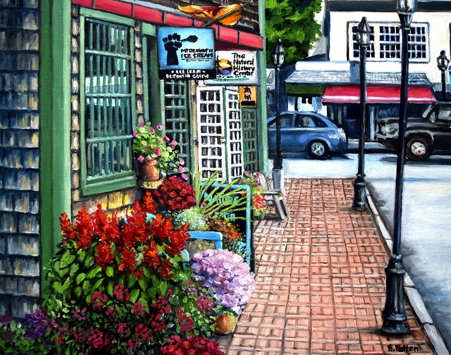 Flower Painting - Firefly Lane Bar Harbor Maine by Eileen Patten Oliver