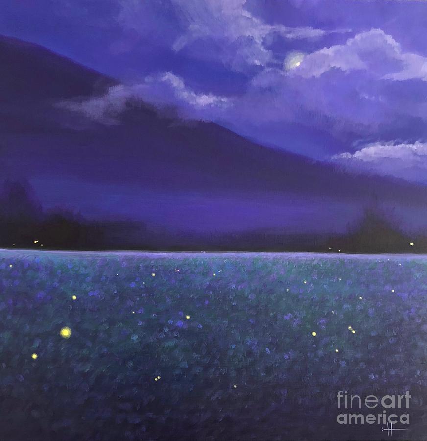 Firefly Night Painting by Hunter Jay