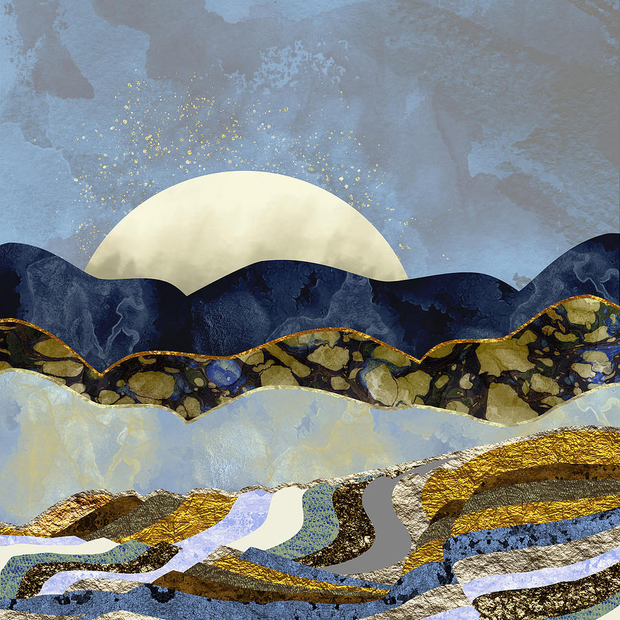 Mountain Digital Art - Firefly Sky by Katherine Smit