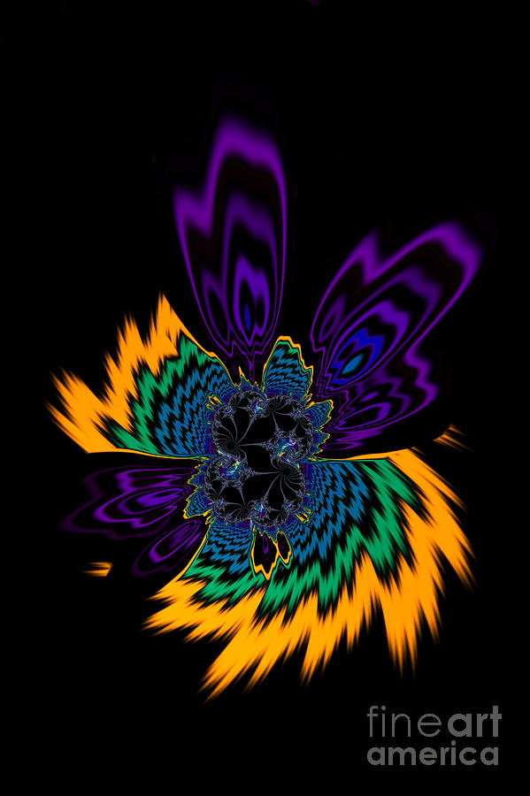 Abstract Digital Art - Firefly by Steve Purnell