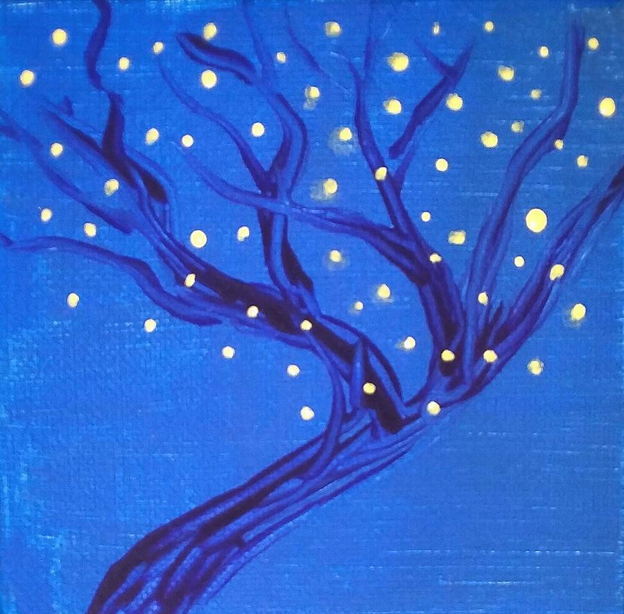 Firefly Tree Painting by Vale Anoa'i - Fine Art America