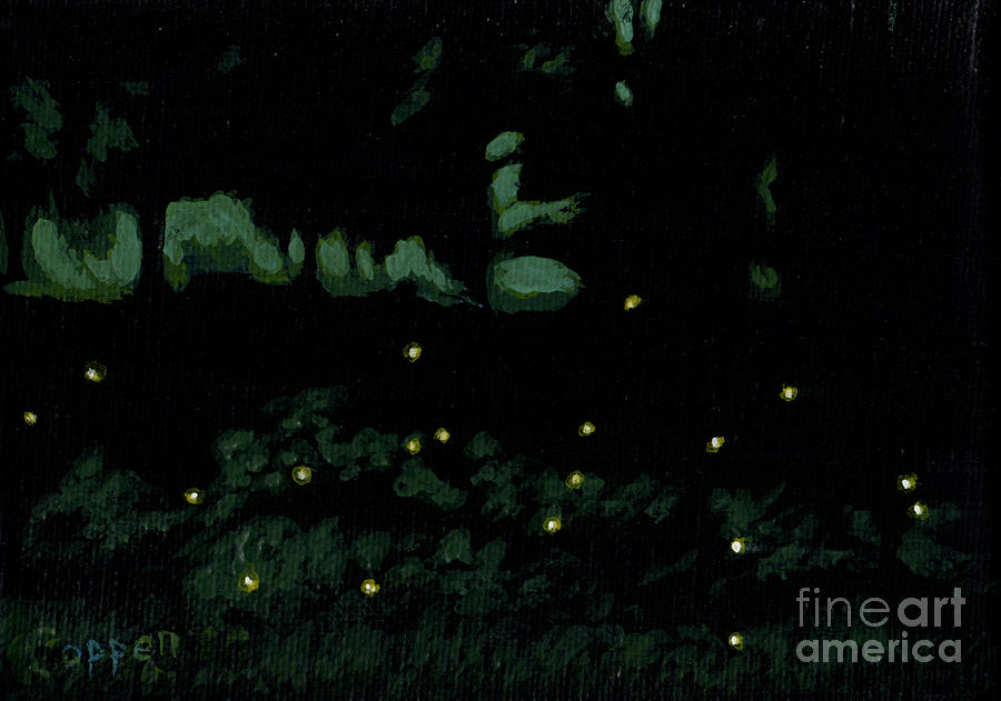 Firefly Wood Painting by Robert Coppen
