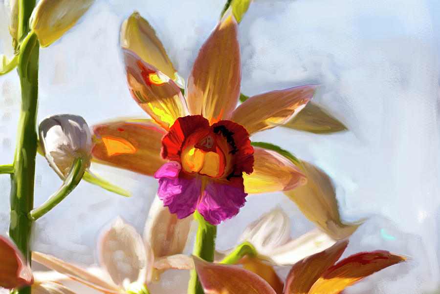Firefox  Orchid Painting Painting by Don Wright