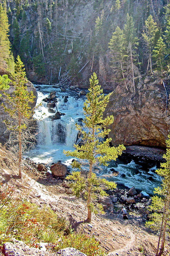 Firehole Canyon Falls in Yellowstone National Park, Wyoming Photograph by Ruth Hager