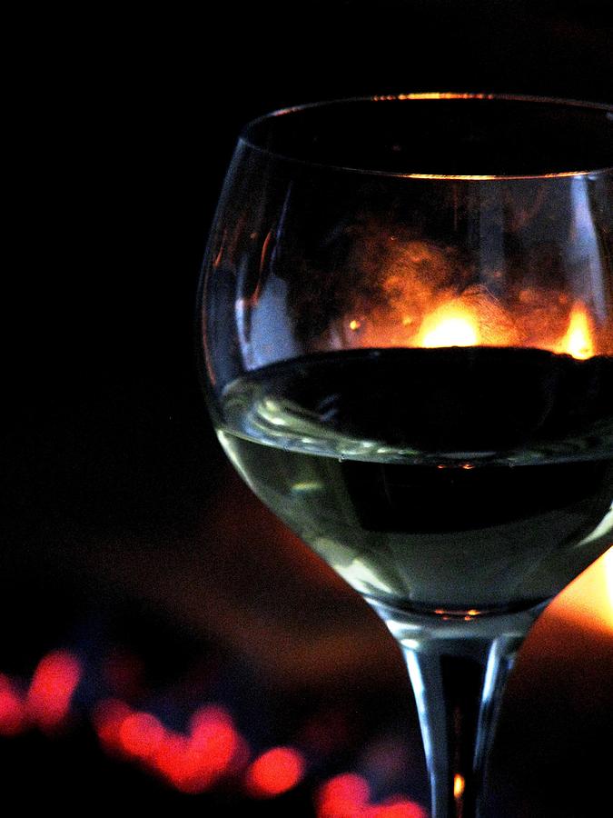 Wine Photograph - Firelight by Angela Davies